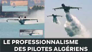 Miniature : Algérie  Un spectacle spectaculaire de l'avion Beriev Be 200 et du professionnalisme des pilotes