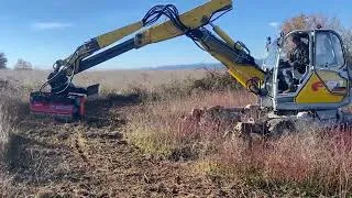 Miniature : MISE EN ROUTE BROYEUR SEPPI.M SUR PELLE ARAIGNÉE MENZI MUCK