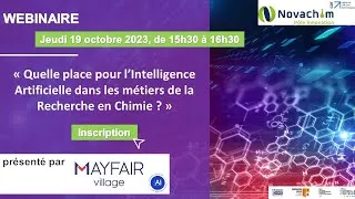 Miniature : [WEBINAIRE] - Quelle place pour l’IA dans les métiers de la recherche en Chimie - 19/10/2023