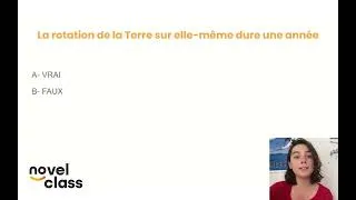 Miniature : SVT : QCM sur La Terre dans le système solaire