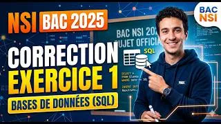 Miniature : BAC NSI Sujet NSIJ1ME1 2025 Exercice 1 Corrigé - SQL