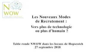 Miniature : NWOW - nouveaux modes de recrutement- 27 septembre 2018