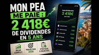 Miniature : MON PEA me paie : 2 418€ de dividendes en 5 ans - bilan complet et PROJECTION 2026 !