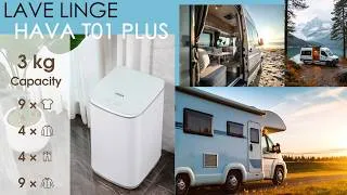 Miniature : Lave Linge HAVA T01 Plus parfait pour camping car, van aménagé, camion aménagé, bus aménagé. #hava