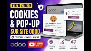 Miniature : Site Web Odoo : Gérer les cookies et ajouter une fenêtre Popup