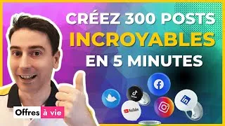 Miniature : 🔥Comment créer des posts viraux en 5min/mois pour vos réseaux sociaux avec Marky
