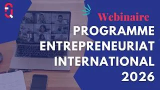 Miniature : Webinaire - Programme Entrepreneuriat et développement économique - Programmation 2026