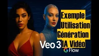 Miniature : Exemple d'utilisation de Flow VEO 3 de Google -  Brune VS Blonde - Feu VS Glace