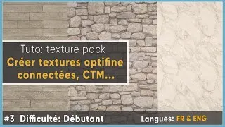 Miniature : TUTO PACK MINECRAFT - #3 OPTIFINE Textures connectées, Biomes, CTM... [FR - ENG]