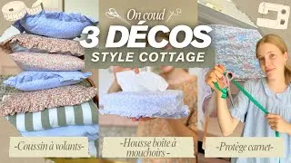 Miniature : On coud 3 décos cottage pour notre nouvel appartement ! TUTO / DIY faciles & rapides !