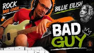 Miniature : BAD GUY de BILLIE EILISH… MAIS EN ROCK ! 🤘 | BASS COVER #175