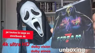 Miniature : Unboxing SCREAM 7 steelbook 4k ultra HD Dolby Audio. 😱😱😱😱 (Saga entières steelbook 4k)