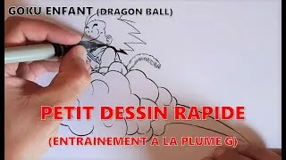 Miniature : Dessin rapide de Goku enfant (Dragon ball) | Entrainement Dessin