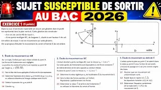 Miniature : BAC 2026 : Exercice de Physique Très Susceptible de Tomber | Énergie Mécanique et Chute Libre.