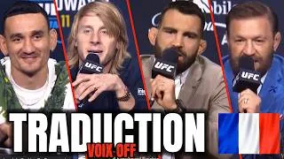 Miniature : CONFÉRENCE DE PRESSE UFC 329 : Conor McGregor vs Max Holloway ; BSD vs Paddy Pimblett : | Traduction