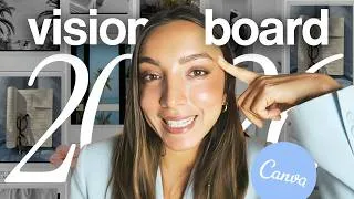Miniature : Comment créer un VISION BOARD qui FONCTIONNE en 2026 sur Canva (+ Tuto)