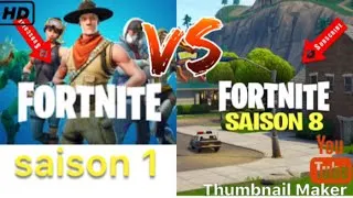 Miniature : Saison 1 VS saison 8 FORNITE