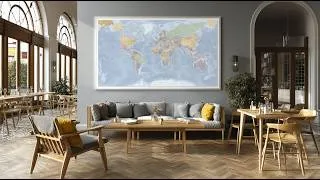 Miniature : Projection Van der Grinten : la carte du monde circulaire en grand format | Original Map