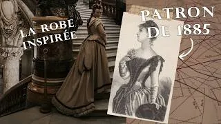 Miniature : COUTURE avec un patron d'époque de 1885 tournure✂️​ || Sewing a bustle dress with historical pattern
