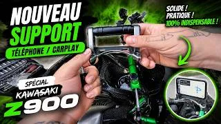 Miniature : J'ai trouvé LE meilleur support Téléphone / CarPlay pour la Kawasaki Z900 ? 😍 (Installation + Test)