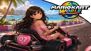 Miniature : Ma COPINE la PILOTE ?! - MARIO KART WORLD 