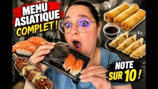 Miniature : Je teste un menu asiatique complet 🍣🥟 Note finale sur 10 !