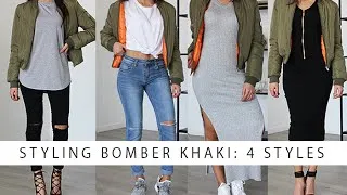 Miniature : Styling Bomber khaki: 4 Styles