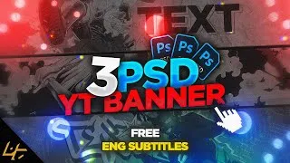 Miniature : 3 FREE PSD YOUTUBE BANNER PACK -  [BY OVRAX]