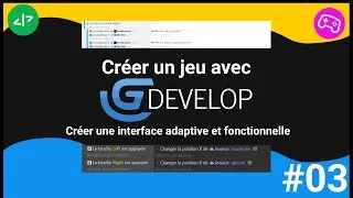 Miniature : TUTO : Créer un jeu avec GDevelop ! Ep03 : Créer une interface