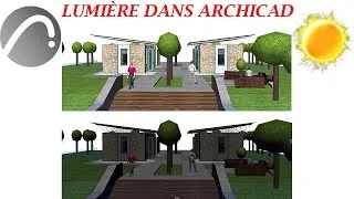 Miniature : ARCHICAD | LUMIERE DANS ARCHICAD en 5 minutes (Luminosité, Soleil dans ARCHICAD) Tuto ArchiCAD
