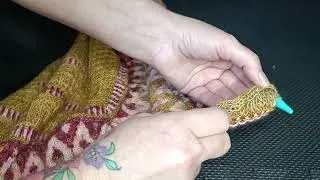 Miniature : Bloquer un ouvrage au tricot . #artusshawl