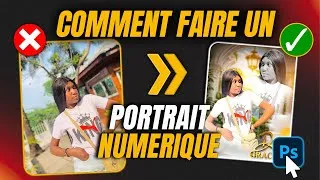 Miniature : 🔥 COMMENT FAIRE UN PORTRAIT NUMÉRIQUE COMME UN PRO SUR PHOTOSHOP