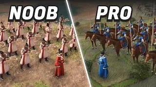 Miniature : Deux joueurs : L'un réfléchit et l'autre fait des Chu Ko Nu | Age of Empires 4