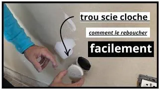 Miniature : comment boucher trou scie cloche placo