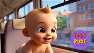 Miniature : Bébé Jean et le Bus Jaune 🚌🐶🐱🐄🐑 | Chansons pour Enfants | Paparude