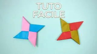 Miniature : Comment faire un Shuriken en Origami Facile (Étoile Ninja en papier)