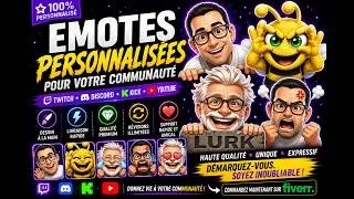 Miniature : Je crée des emotes Twitch uniques et expressives pour votre chaîne !