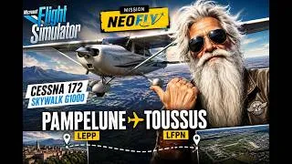 Miniature : MICROSOFT FLIGHT SIMULATOR - CESSNA 172 - Vol de Pampelune (LEPP) à Toussus-le-Noble (LFPN)