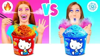 Miniature : Chaud vs Froid & Rose vs Bleu Alimentaire Défi | Bataille Comestible