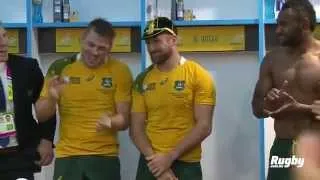 Miniature : Remise de la "cap" des 100 sélections de Matt Giteau avec les Wallabies