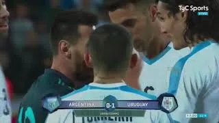 Miniature : Embrouille entre Cavani et Messi lors du match #ARGURU