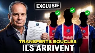 Miniature : 🚨 DERNIÈRE MINUTE 3 TRANSFERTS BOUCLES PAR LE PSG / ILS ARRIVENT APRÈS LA COUPE DU MONDE