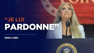 Miniature : Erika Kirk déclare son pardon à l'assassin de son mari