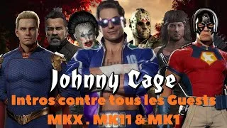Miniature : Johnny Cage Intros contre tous les Guests MORTAL KOMBAT( MKX MK11 & MK1)