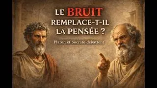 Miniature : Quand le bruit remplace la pensée : Platon et Socrate face à l’époque du clickbait !