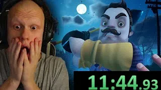 Miniature : J'ai TOP 2 en SPEEDRUN sur Hello Neighbor 2 ( speedrun glitchless )