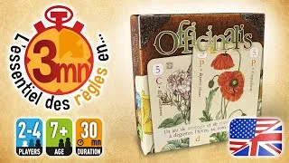 Miniature : The rules of OFFICINALIS in 3mn - Robin Red Games