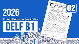 Miniature : DELF B1 Compréhension des écrite 2026 | Entraînement avec Corrigé