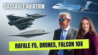 Miniature : Dassault Aviation : Rafale F5, Falcon 10X et drone de combat
