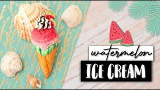 Miniature : [Tuto FIMO] Glace pastèque réaliste